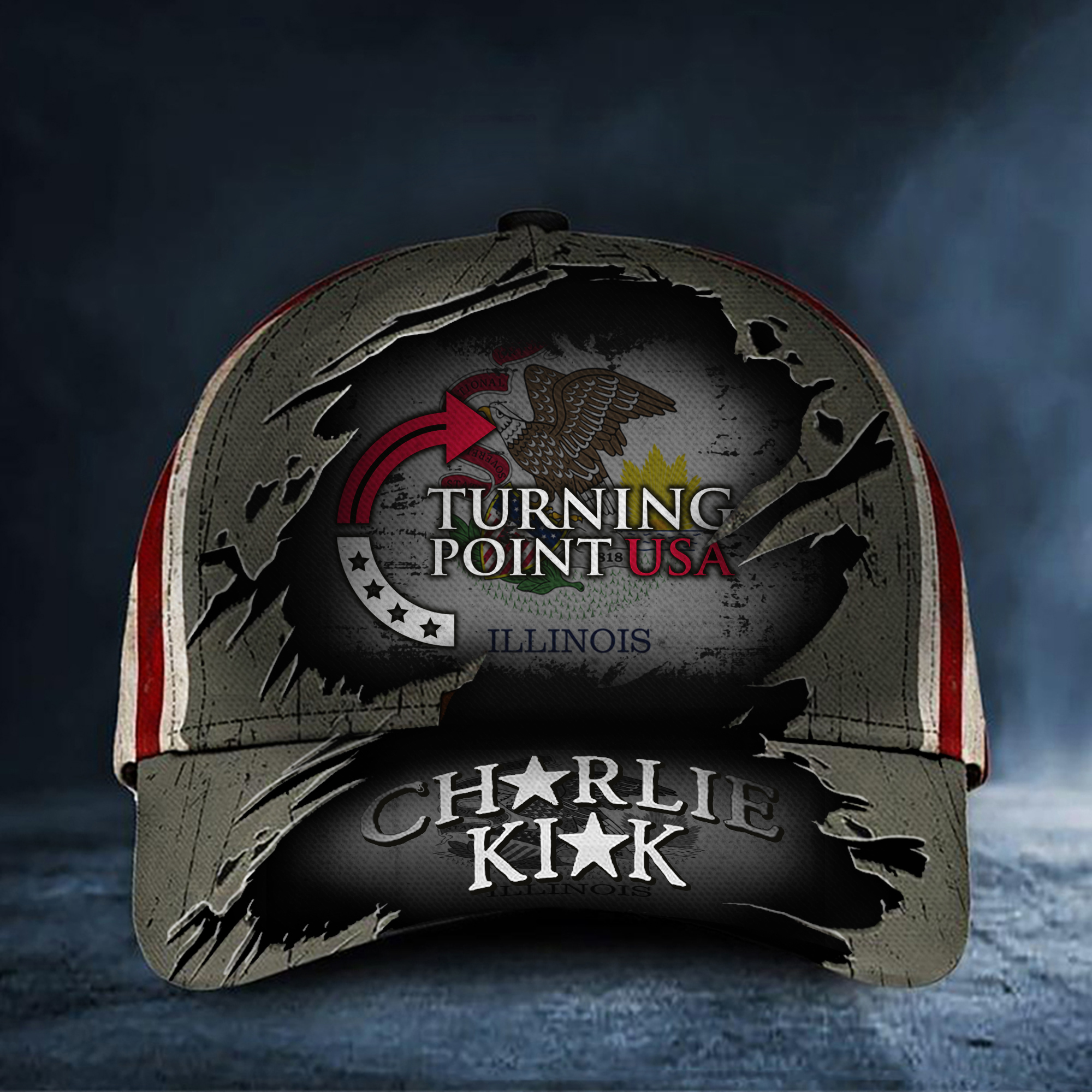 Bald Eagle Charlie Kirk Turning Point USA Hat Prairie Freedom Pray For America Baseball Cap Gifts