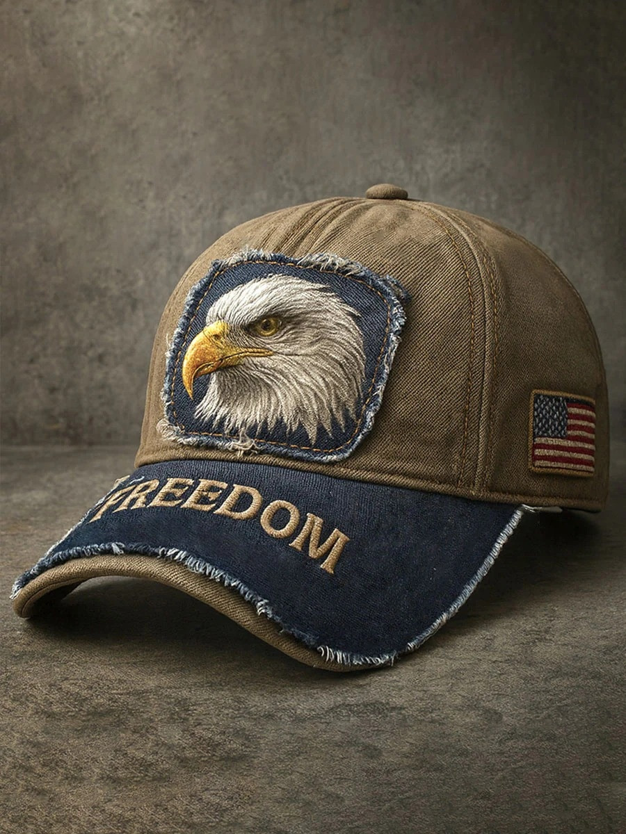 Bald Eagle Freedom Baseball Hat Patriotic Vintage American Cap 250th Anniversary Gift For Him