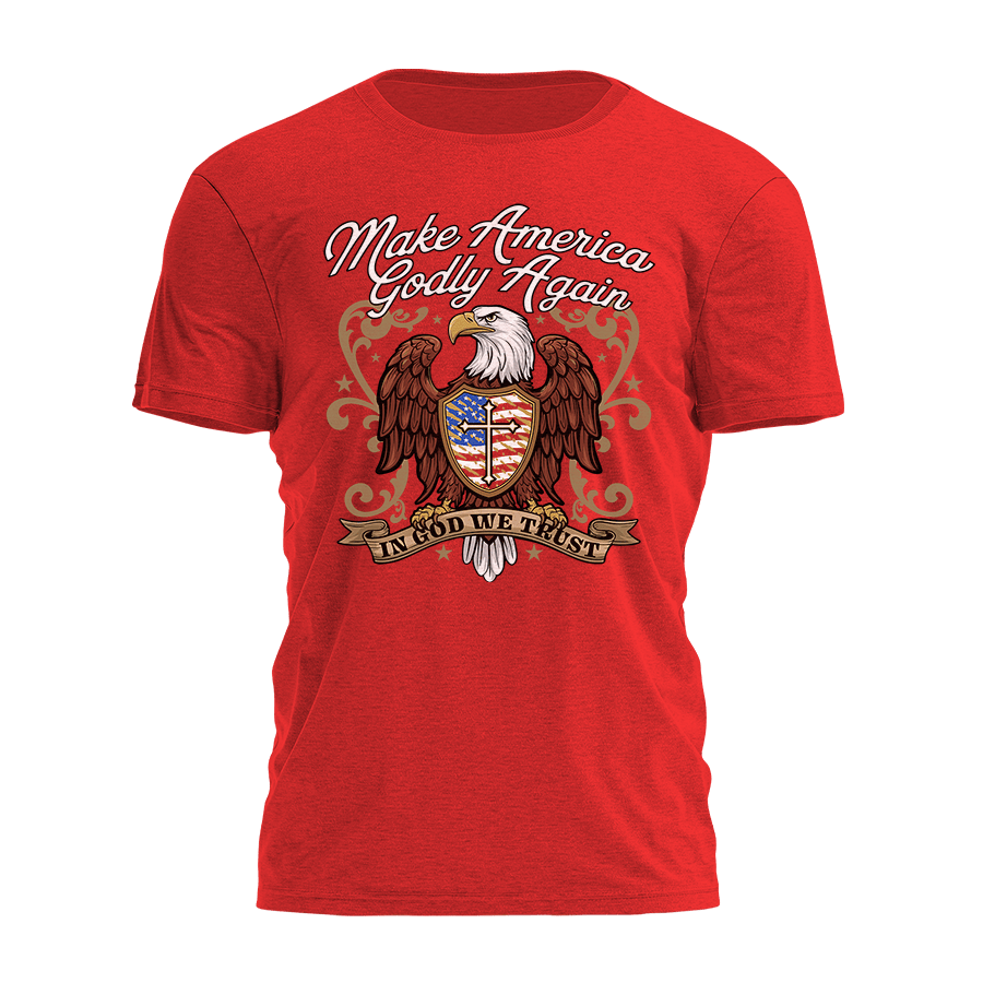 Bald Eagle Make America Godly Again Shirt Patriotic Christian T-Shirt Gifts For Dad Bald Eagle Make America Godly Again Shirt Patriotic Christian T-Shirt Gifts For Dad