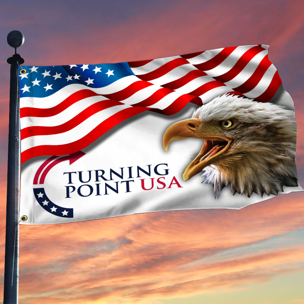Bald Eagle Turning Point USA Flag Freedom Charlie Kirk Merch Best Charlie Kirk Flag Gift Ideas