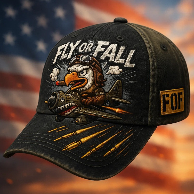 Bald Eagle U.S Air Force Hat Fly Or Fall Cap Proud Veteran Merch Clothing