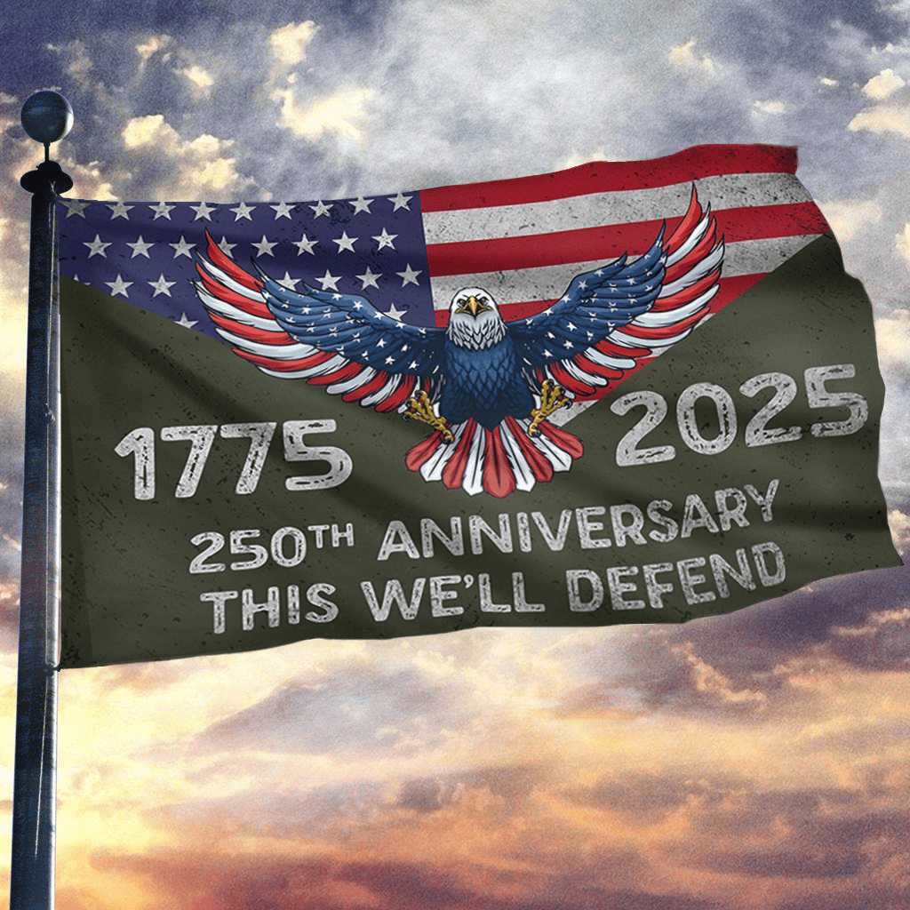 Bald Eagle U.S Army 250th Anniversary Flag 1775 2025 This We'll Defend Proud US Army Gifts