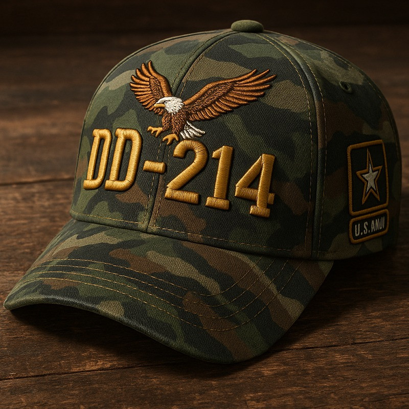 Bald Eagle U.S DD-214 Veterans Camo Hat Best Veterans Day Best Retired Soldiers Gifts