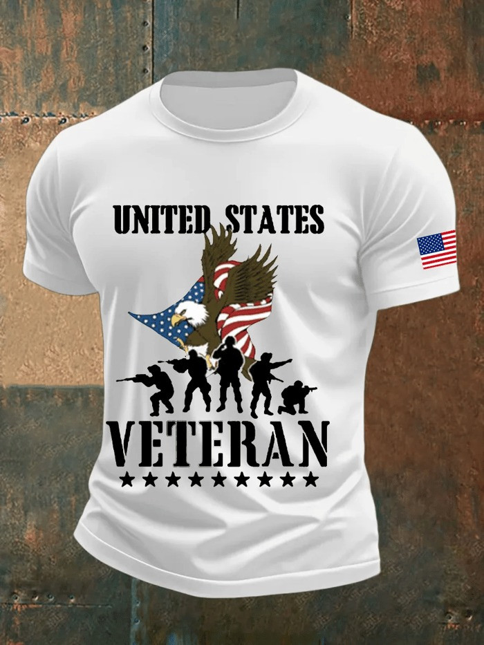 Bald Eagle U.S Veteran U.S Flag T-Shirt Proud America Veterans Day Best Gift Ideas For Veterans