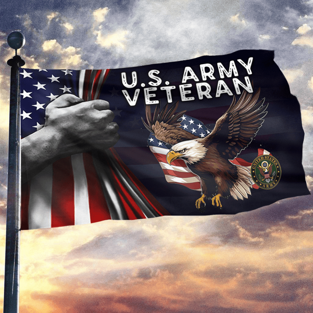 Bald Eagle U.S. Army Veteran Flag Pray For American Tribute U.S. Army Veteran Merch