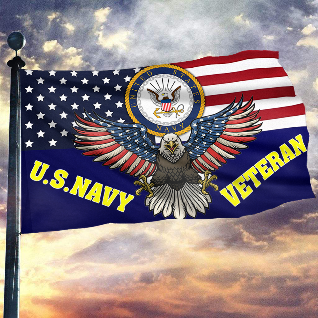 Bald Eagle U.S. Navy Veteran Flag 250Th Anniversary Honoring U.S Navy Force Gift Ideas