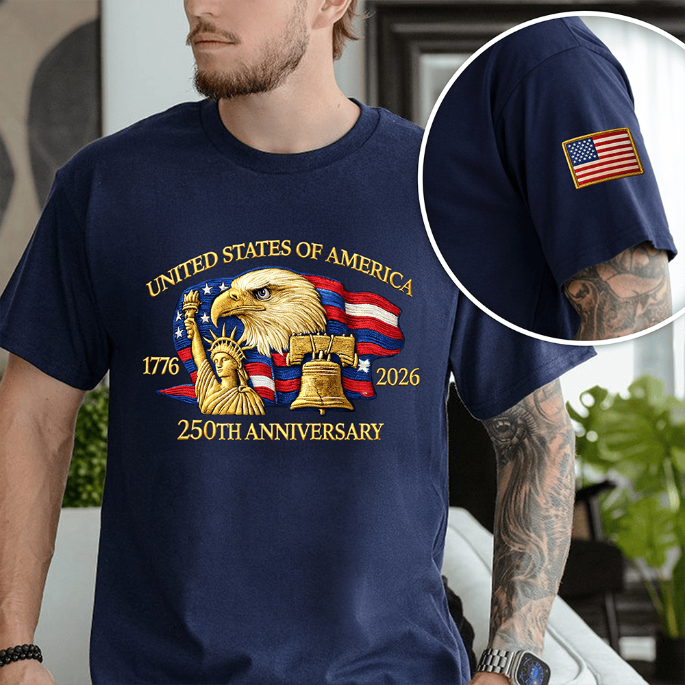Bald Eagle United States Of America 250th Anniversary T-Shirt Independence Day Clothes