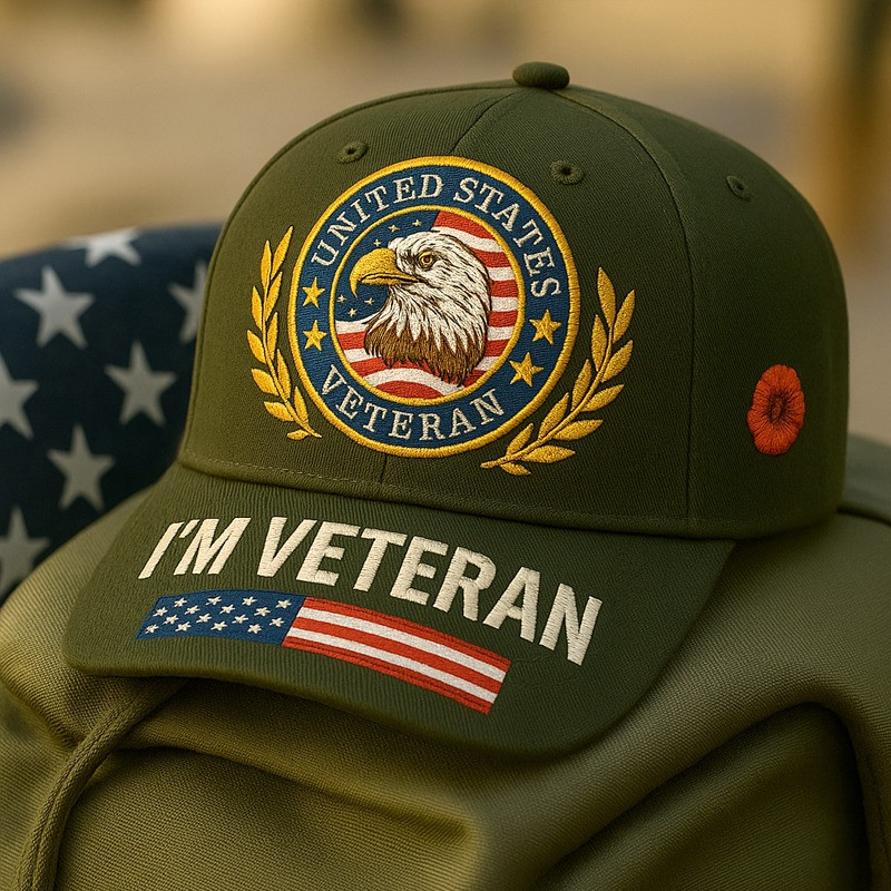 Bald Eagle US Military Veteran Hat I'm A Veteran Best Proud Veterans Days Presents