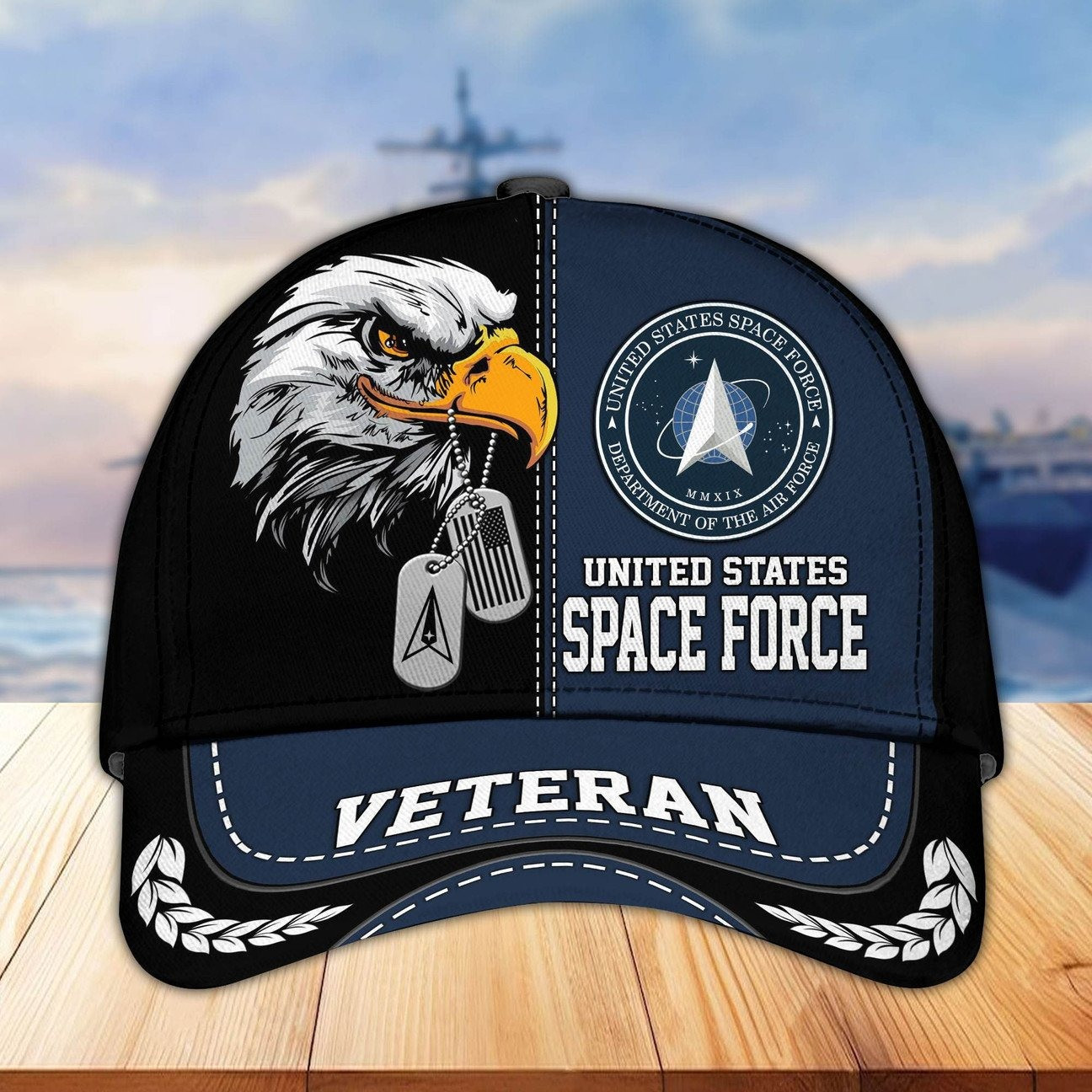 Bald Eagle US Space Force Veteran Cap Patriotic Eagle Hat USSF Gift for Father