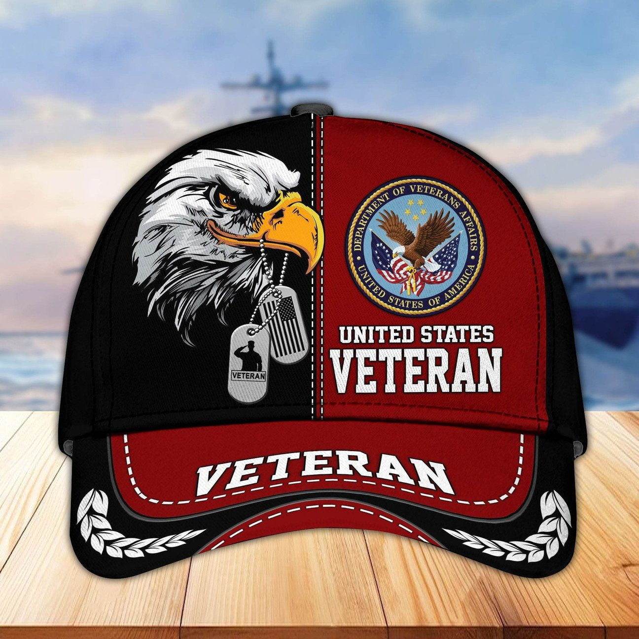 Bald Eagle US Veteran Cap Veterans Day Patriotic Hat Military Gift For Dad