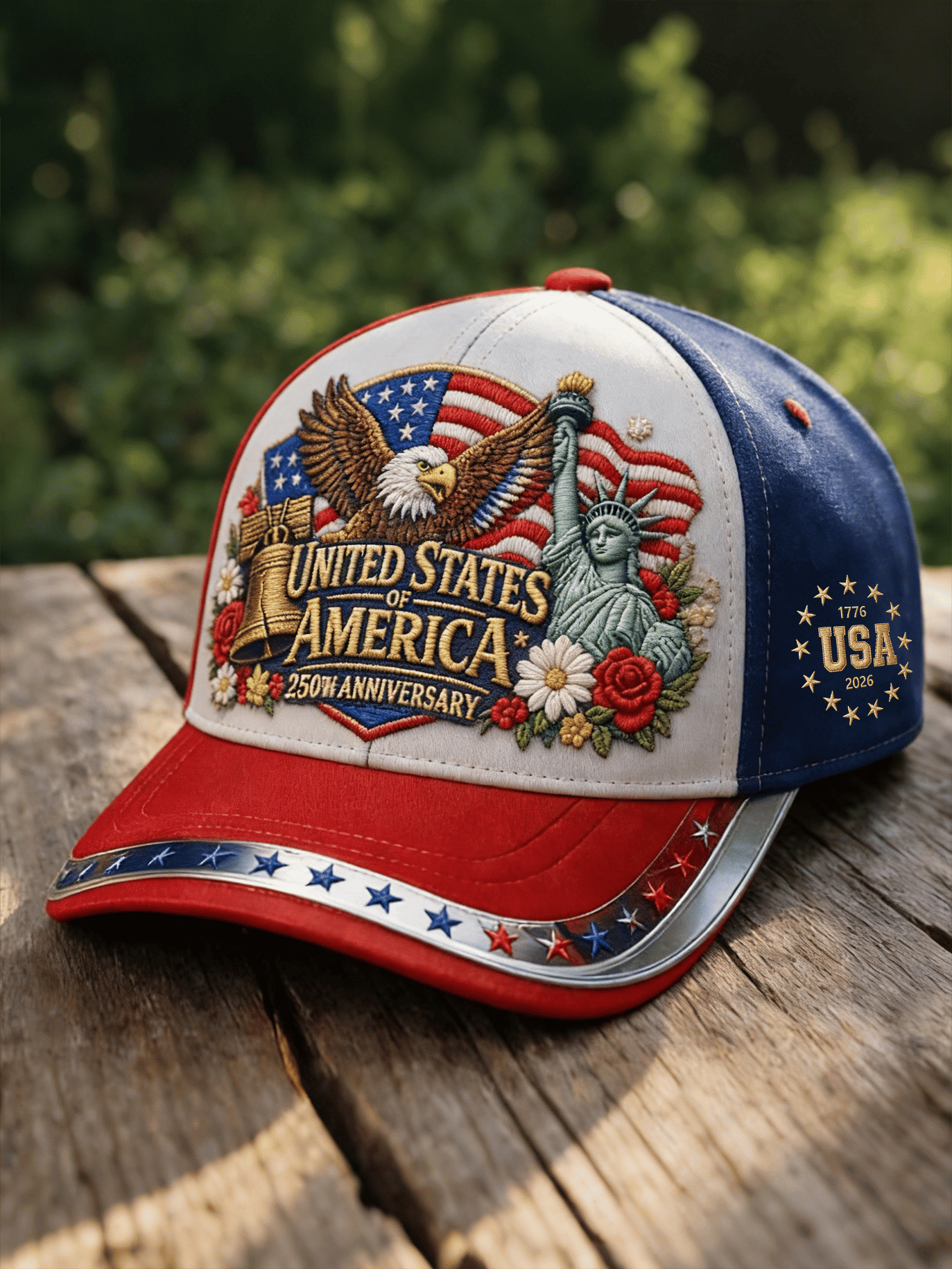 Bald Eagle USA 250Th Anniversary Hat USA Patriotic 1776 2026 Hat Gifts For 4Th Of July