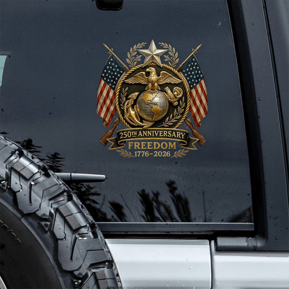 Bald Eagles Guns 250th Anniversary Freedom 1776 2026 Car Stickers Fourth Of July Gift Ideas