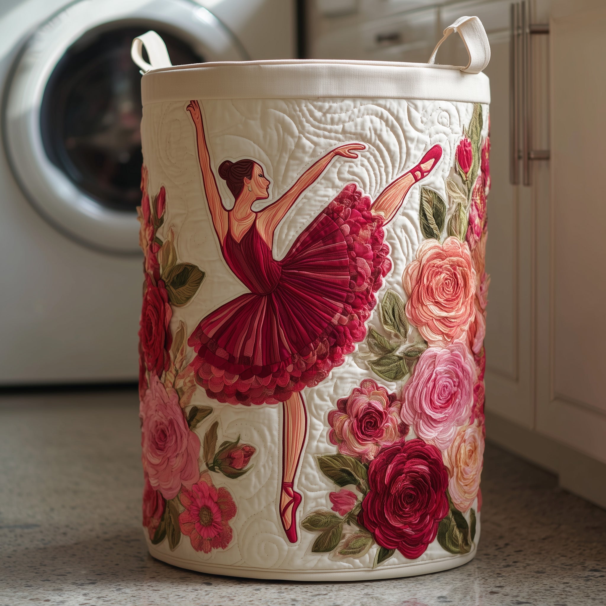Ballerina Quilted Laundry Basket Best Gift For Him