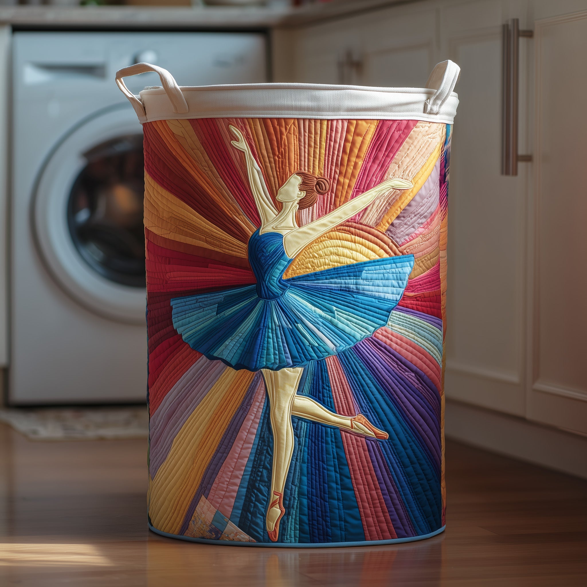 Ballerina Quilted Laundry Basket Mother's Day Merch Gift