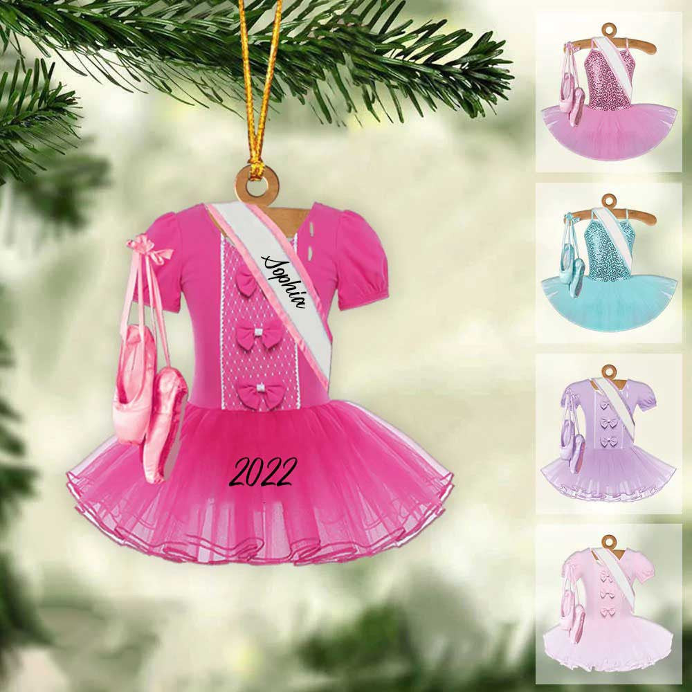 Ballet Dance Dress Christmas Ornament  Great Gift Idea For Ballet Lovers