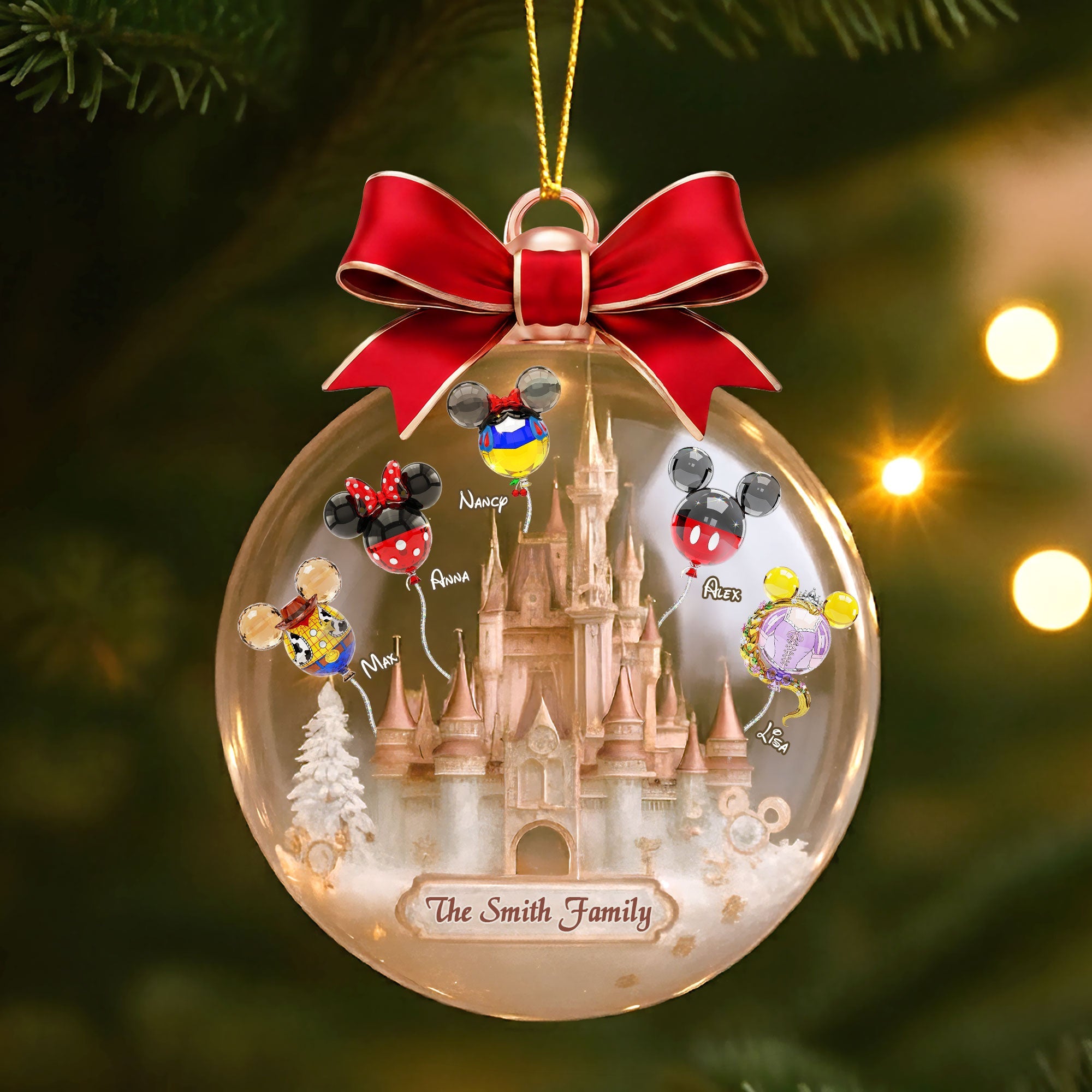 Balloon Fairytale Family Ornament - Personalized Gifts For Family - Holiday Season Gift Idea