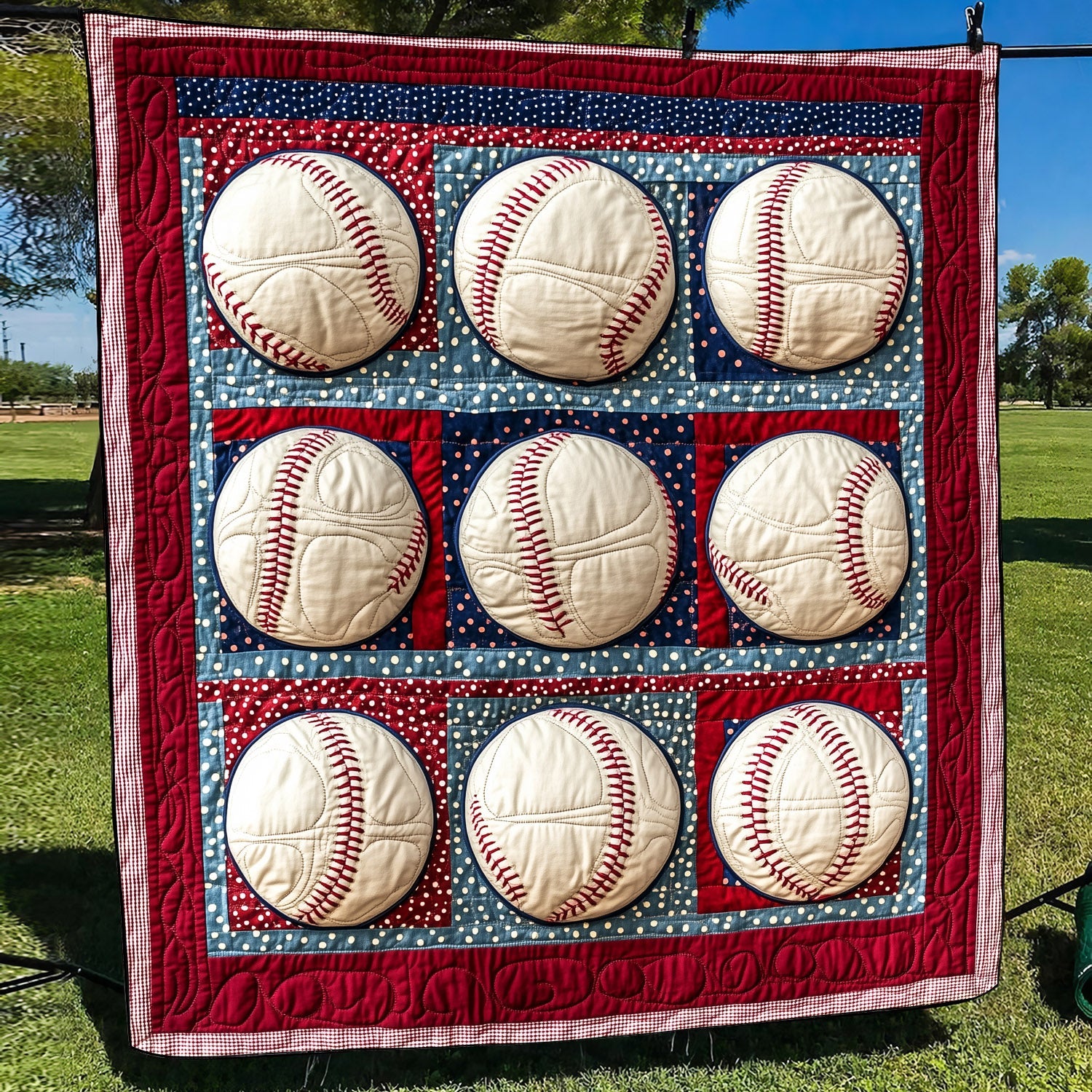 Ballpark Bliss Quilted Blanket Gifts For Baseball Players