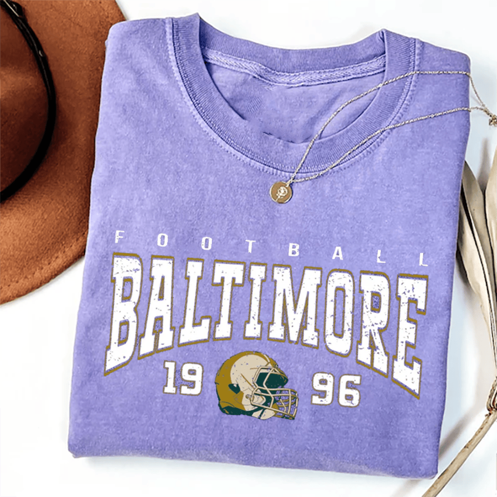 Baltimore Football T-Shirt Game Day Clothing Unique Gift Ideas For Football Lovers
