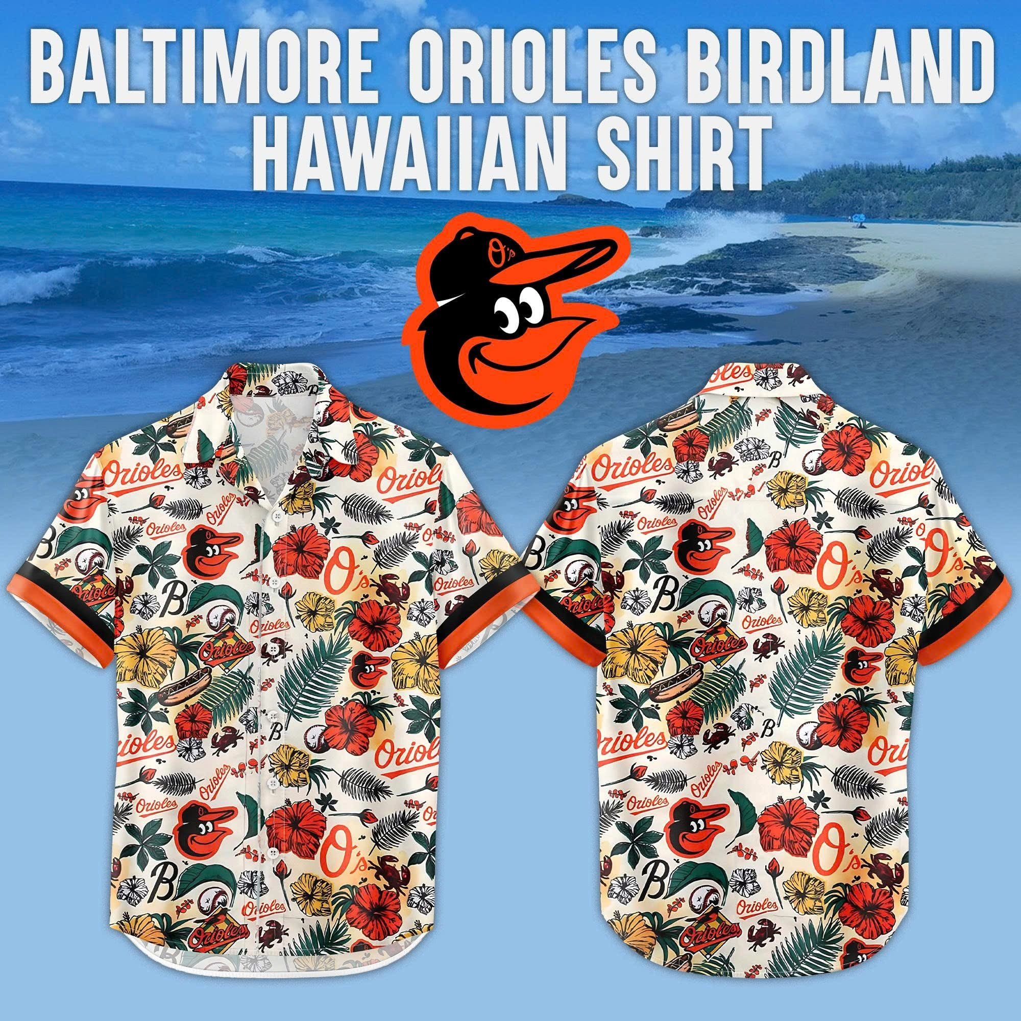 Baltimore Orioles 2025 Birdland Hawaiian Shirt Summer Aloha Shirt Baseball Fan Merch Gifts