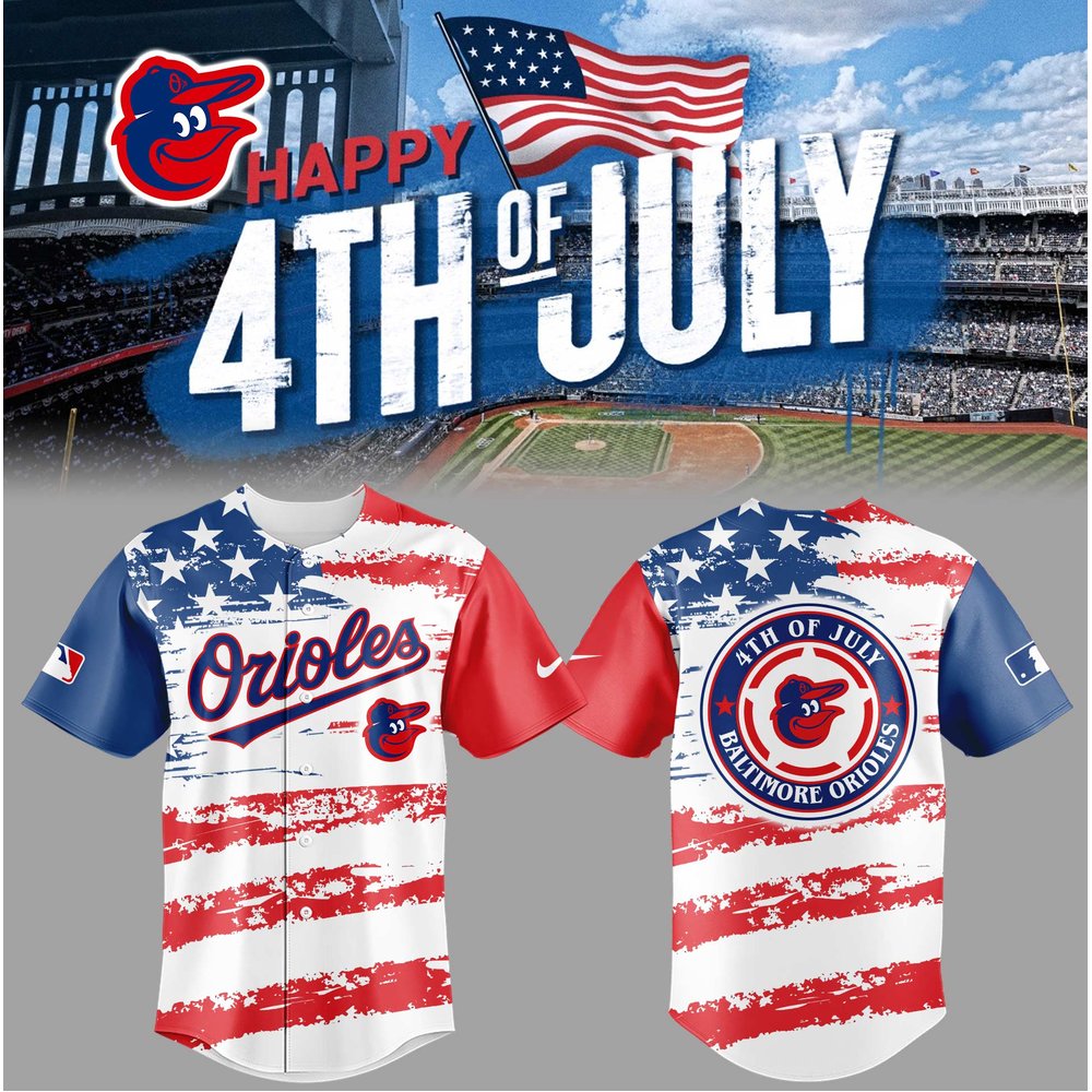 Baltimore Orioles 4th of July Baseball Jersey Orioles Merch Best Gift For Baseball Lover
