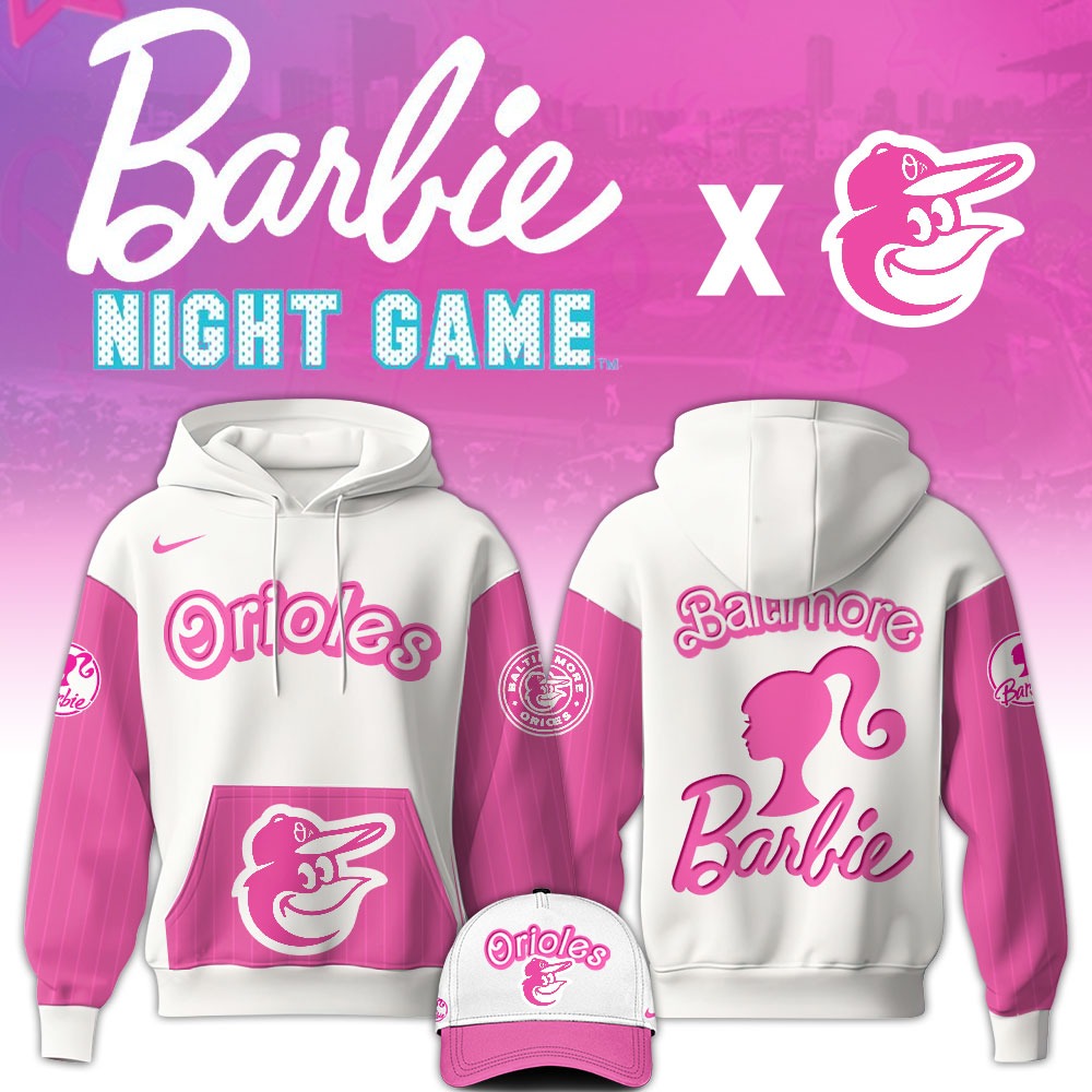 Baltimore Orioles Baseball Barbie Night Hoodie Gifts For Baseball Players