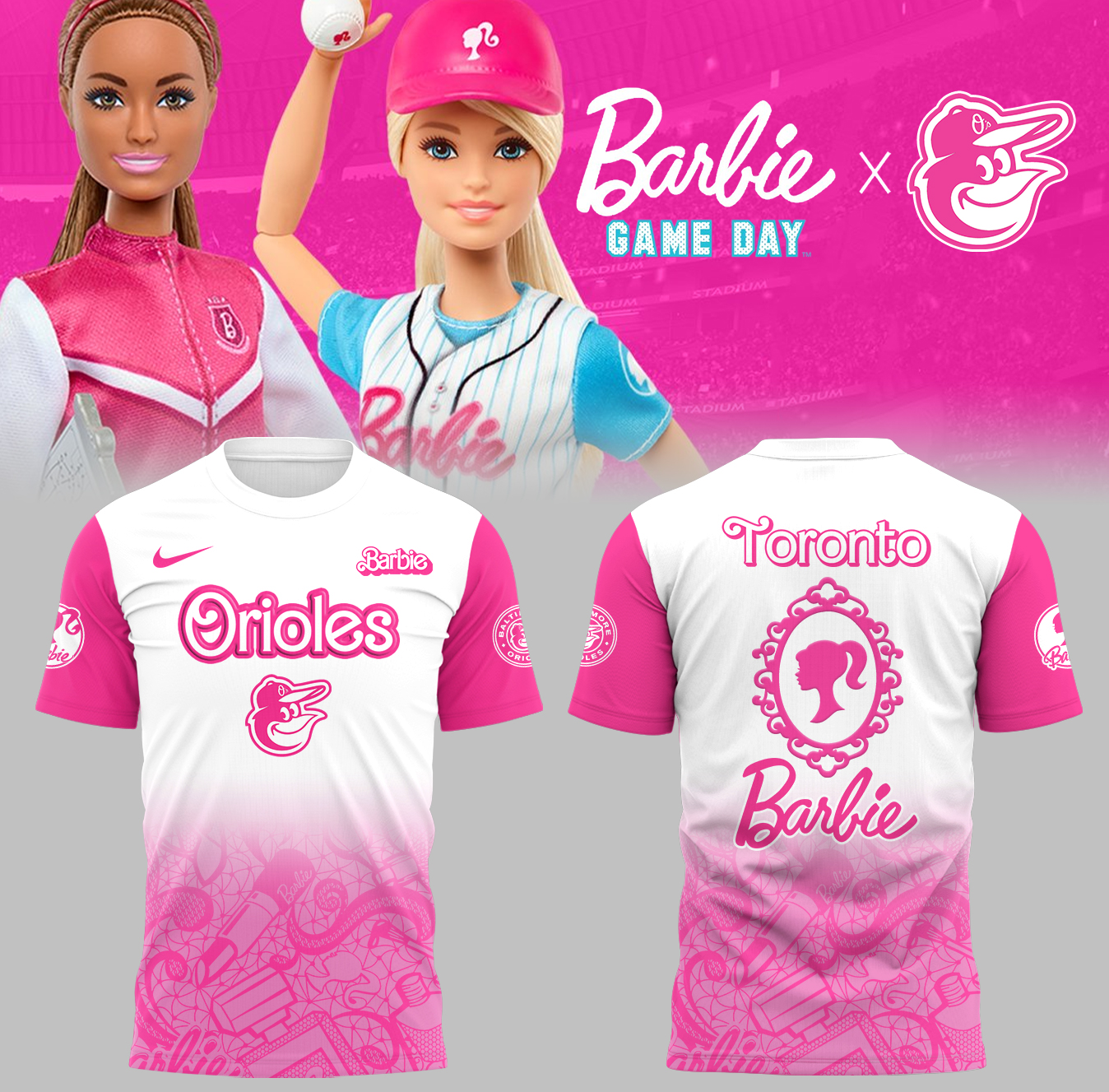 Baltimore Orioles Baseball Barbie Night T-Shirt Gifts For Baseball Fans