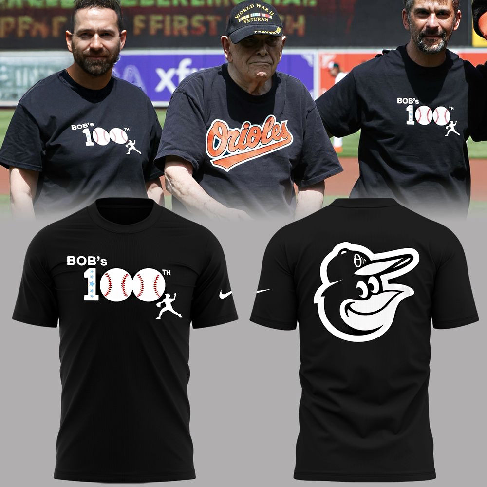 Baltimore Orioles Bob's 100th T-Shirt Gifts For Baseball Fans