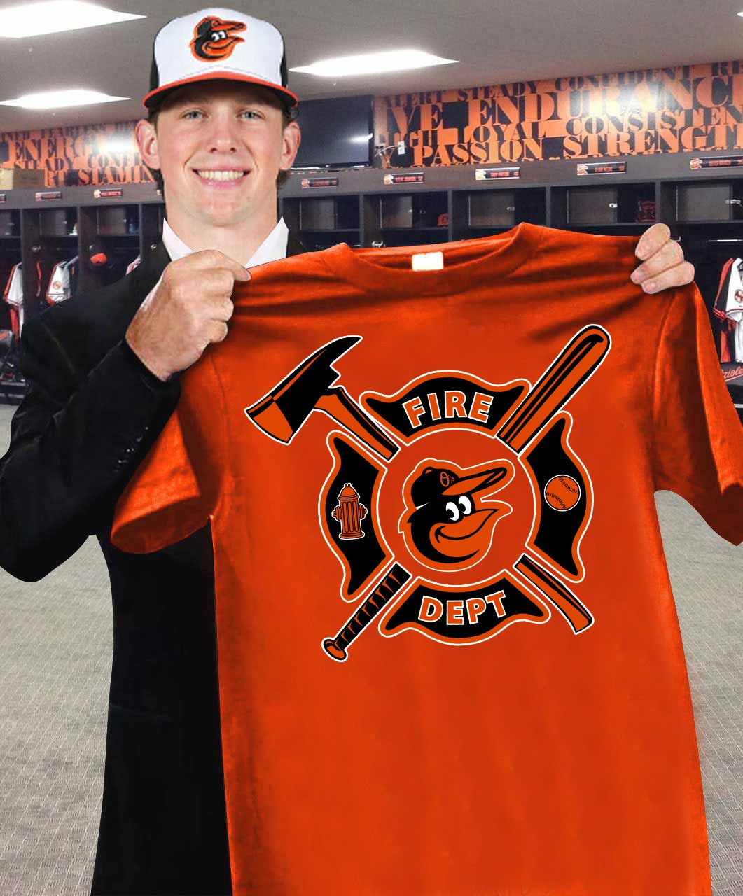 Baltimore Orioles Firefighter Fire Dept Shirt Honor Firefighter Night Baseball Fan Gifts