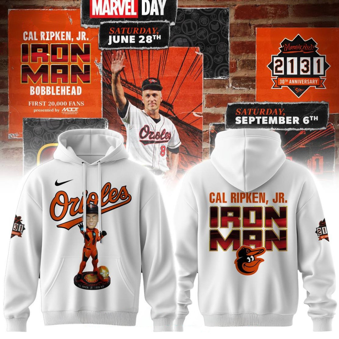 Baltimore Orioles Honoring Cal Ripken Jr Iron Man of Baseball Hoodie Gifts For Fans