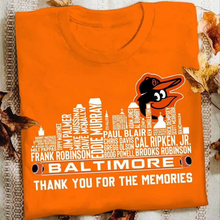 Baltimore Orioles Legends Thank You For The Memories T-Shirt Best Gifts For Baseball Fans