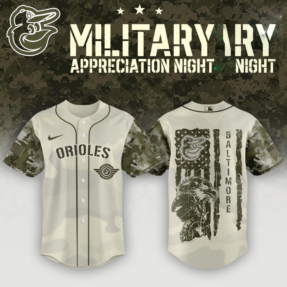 Baltimore Orioles MLB Armed Forces Day Night Baseball Jersey 2025 Cool Baseball Gifts