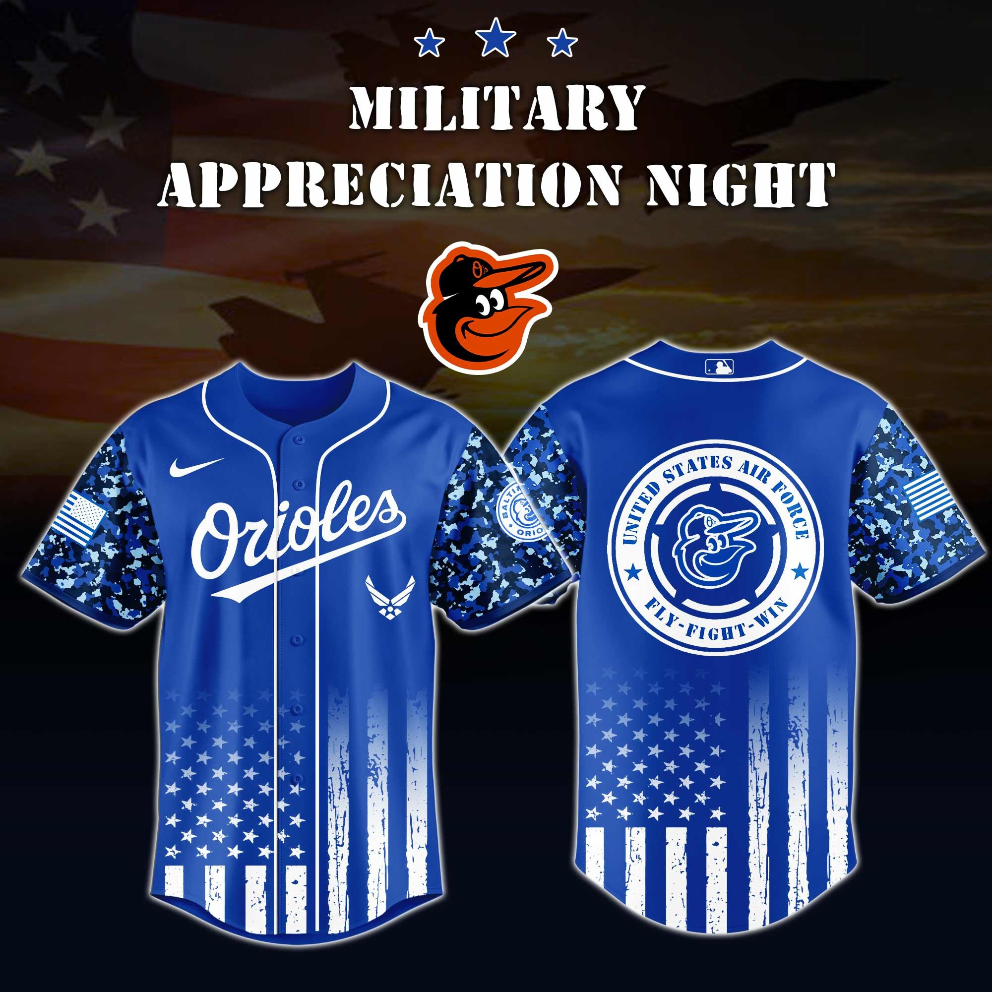 Baltimore Orioles MLB x Air Force Military Appreciation Night Jersey Editions Limited Baltimore Orioles Merch