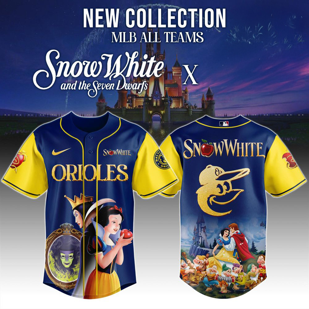 Baltimore Orioles MLB x Snow White Baseball Jersey 2025 Best Presents For Basketball Players