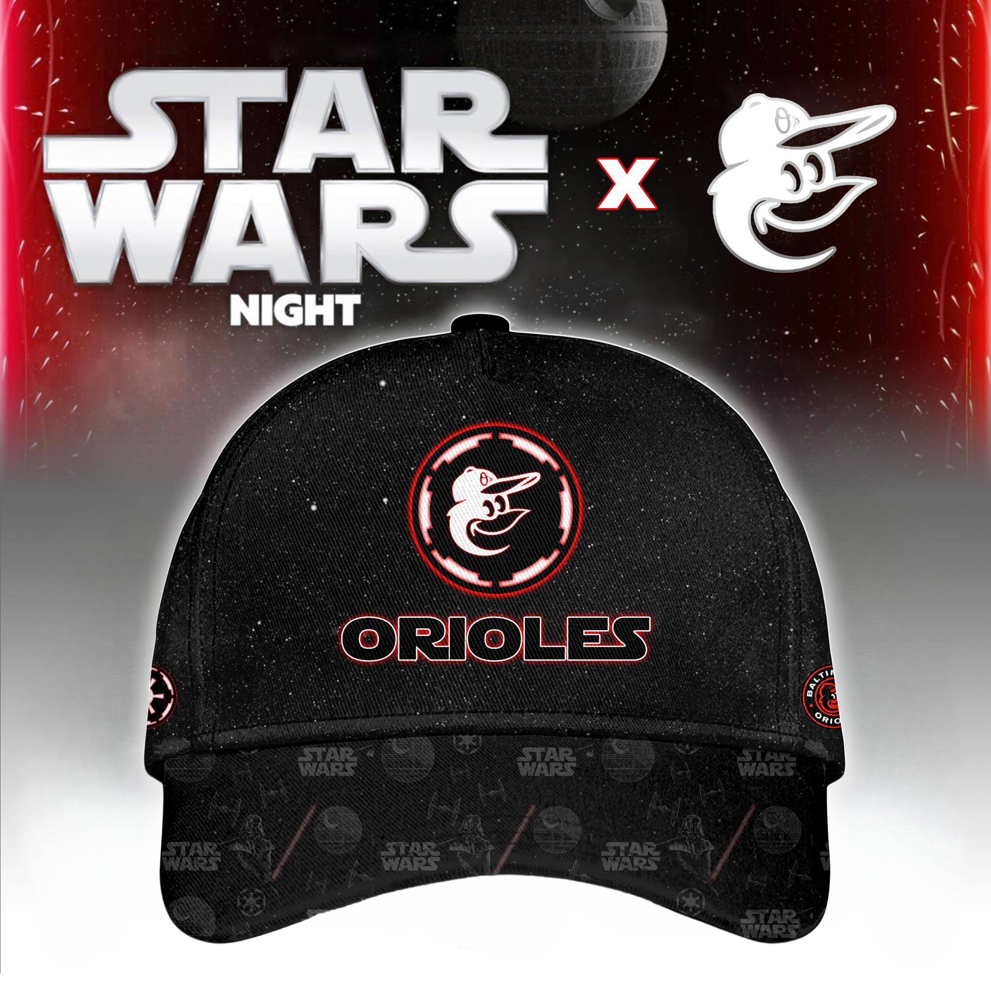 Baltimore Orioles Mlb X Star War Night Special Edition Hat 2025 Best Gifts For Baseball Fans