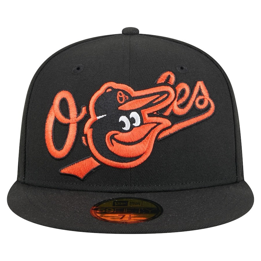 Baltimore Orioles New Era Overlap Hat MLB Baltimore Orioles 59FIFTY Fitted Hat Cap