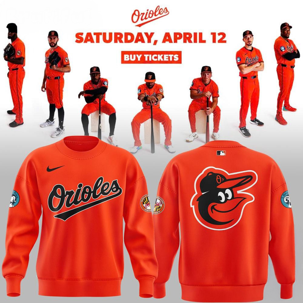 Baltimore Orioles Orange On Orange 2025 Sweatshirt Best Gifts For Baseball Lovers