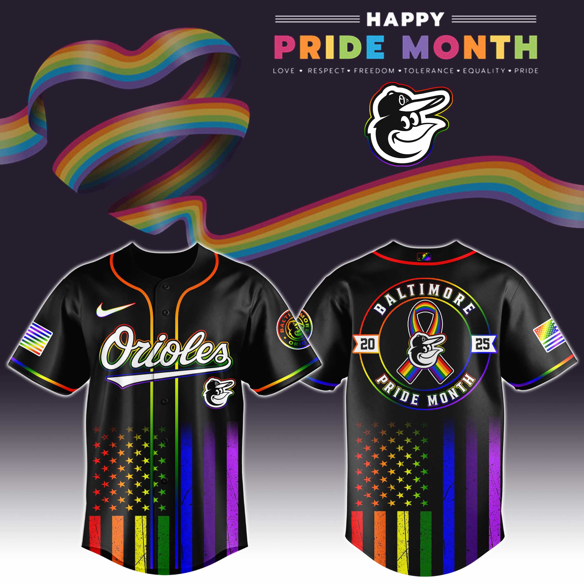 Baltimore Orioles Special Pride Month Jersey Baseball Gifts For Fans