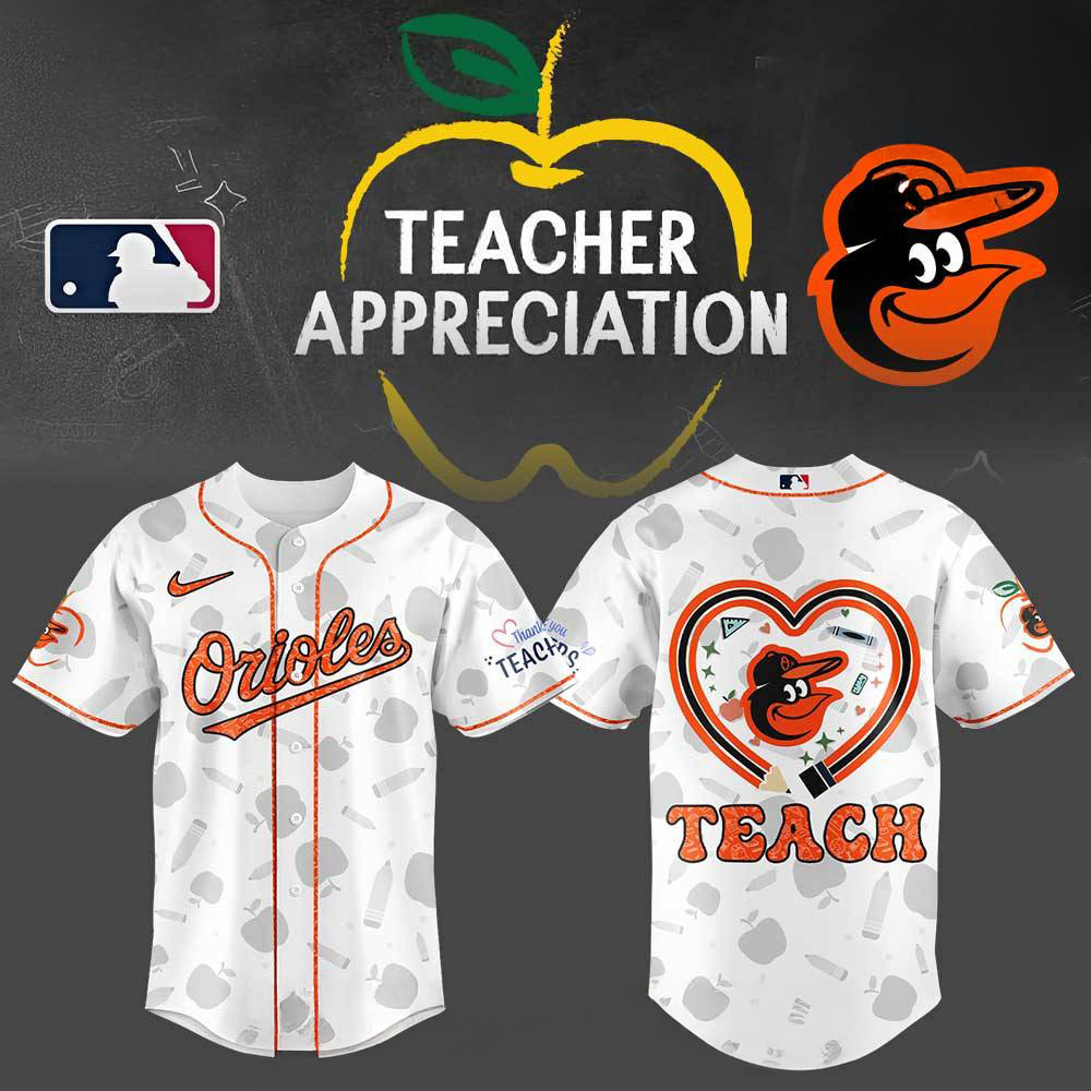 Baltimore Orioles Teacher Appreciation Special White Baseball Jersey Gift For Orioles Fans