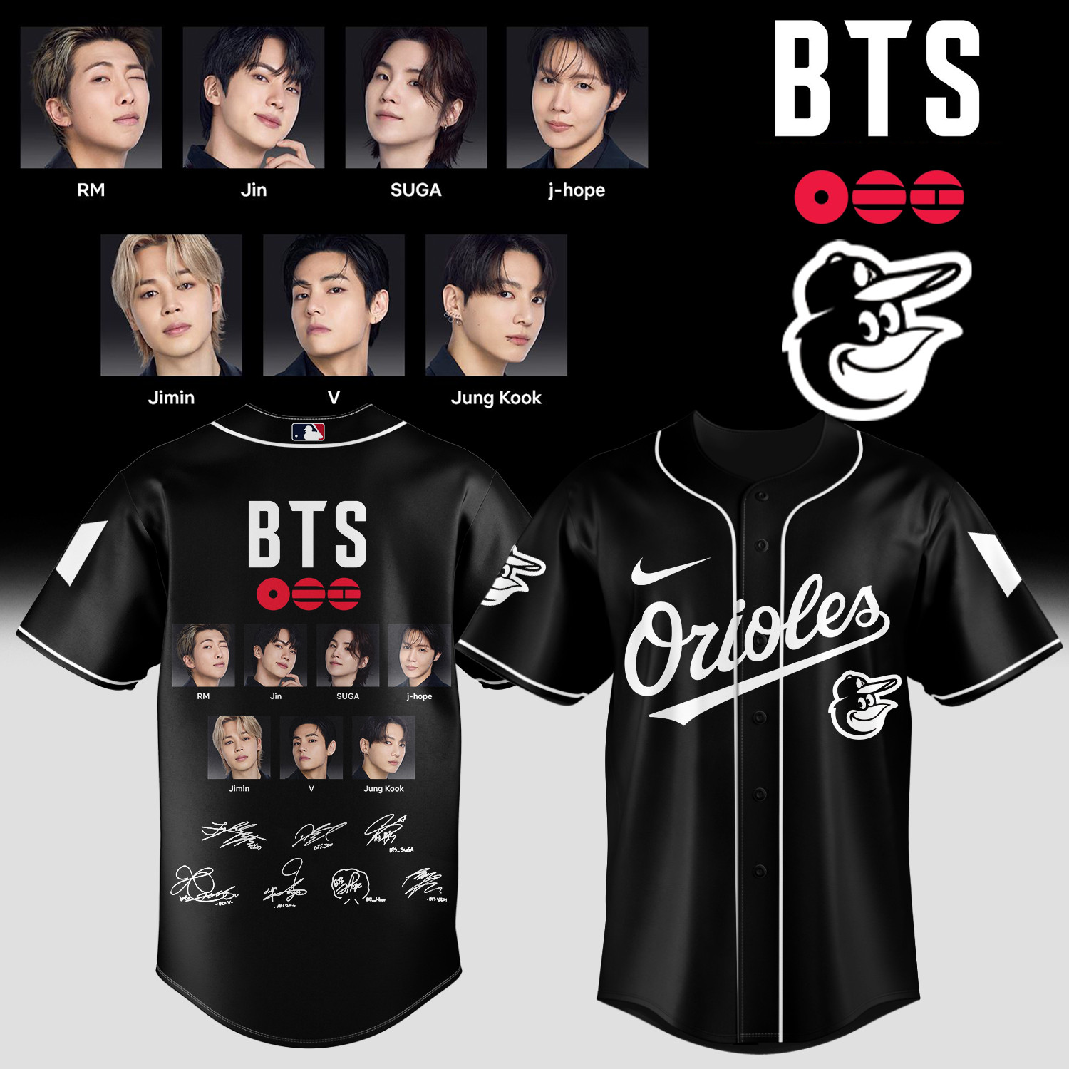 Baltimore Orioles x BTS World Tour 2026 Jersey 2026 MLB Playoffs Merch Birthday Gift For Him