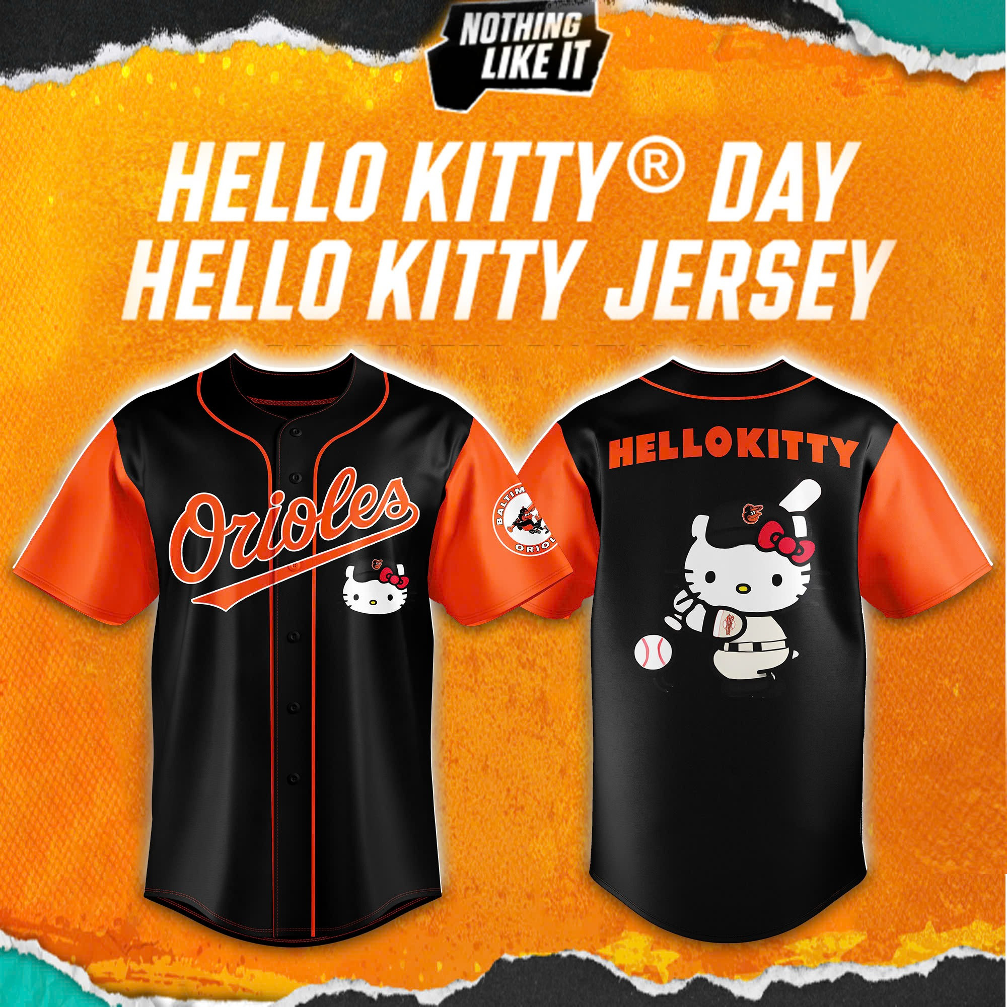 Baltimore Orioles x Hello Kitty Version 2025 Jersey Baseball Team Gift Ideas