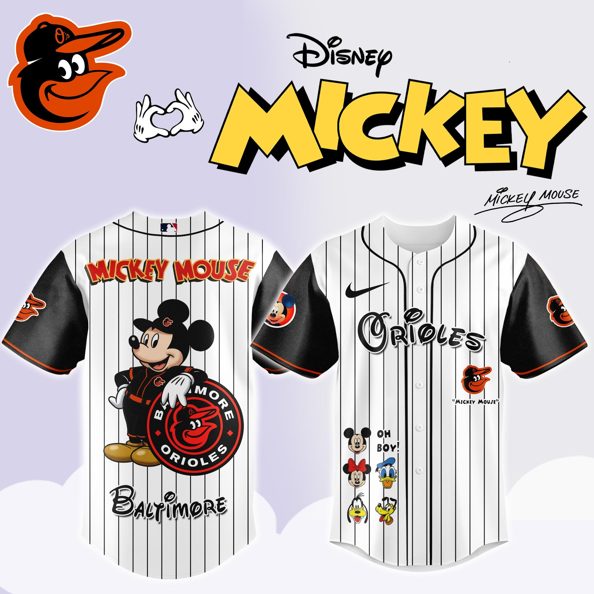 Baltimore Orioles x Mickey Mouse Game Night Special Edition Jersey Shirt Best Gifts For Basketball Lovers