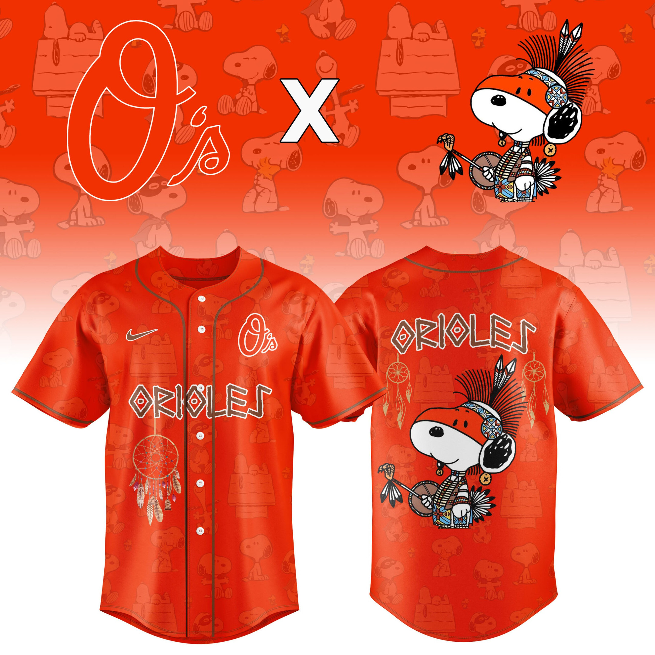 Baltimore Orioles x Snoopy Nike Limited Jersey 2025 Gifts For Baseball Lovers