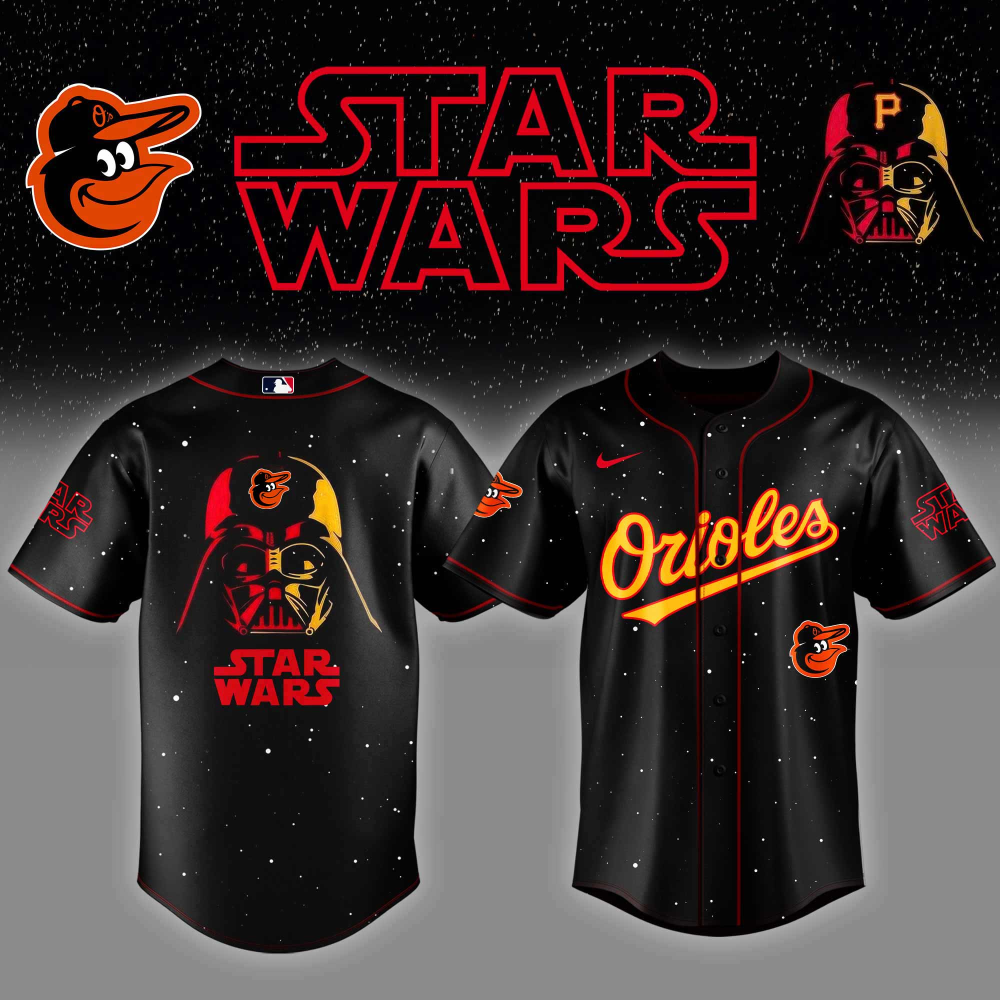 Baltimore Orioles x Stars Wars Night Baseball Jersey Baseball Gifts