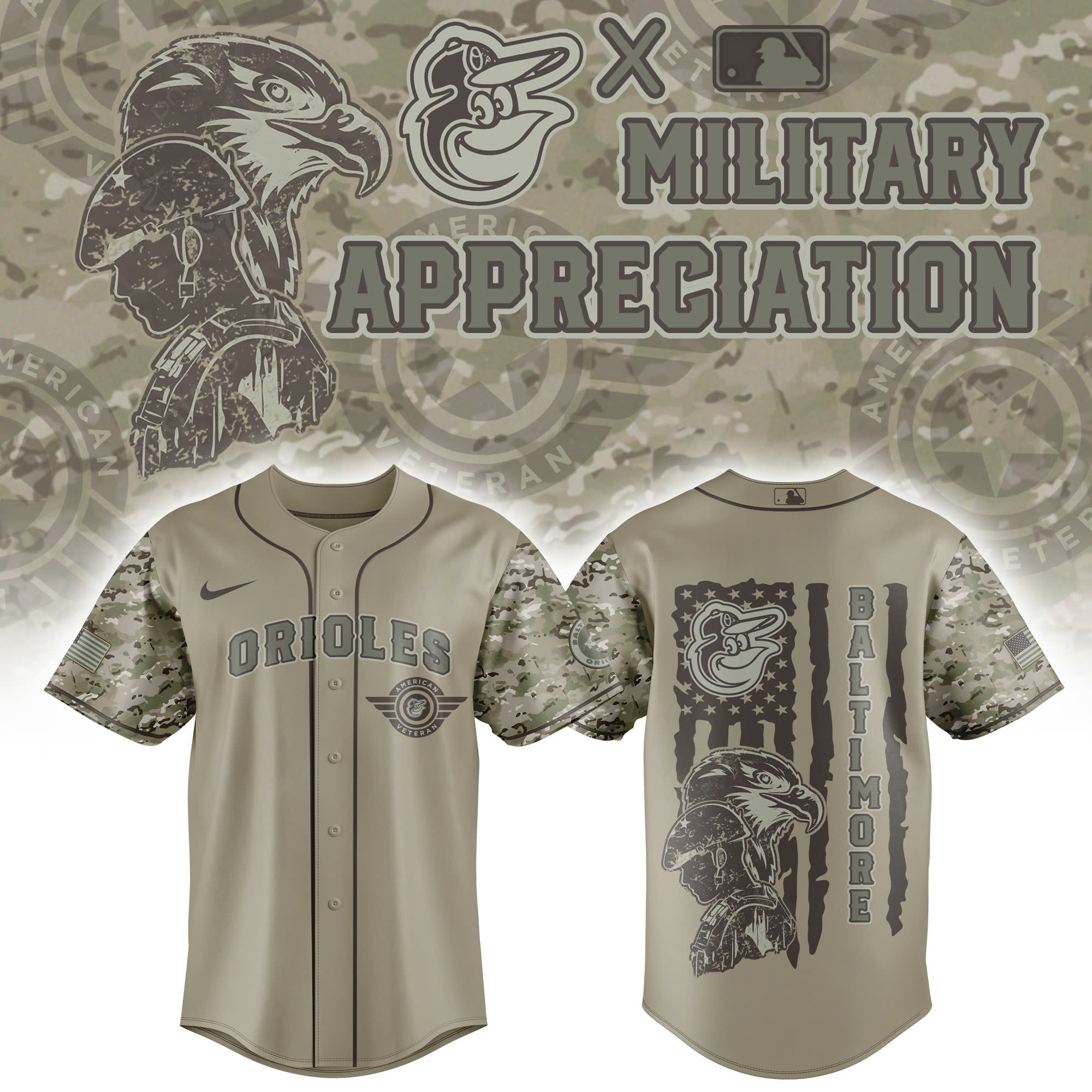 Baltimore Orioles x Veteran U.S 2025 Baseball Jersey Best Gifts For Baseball Fans