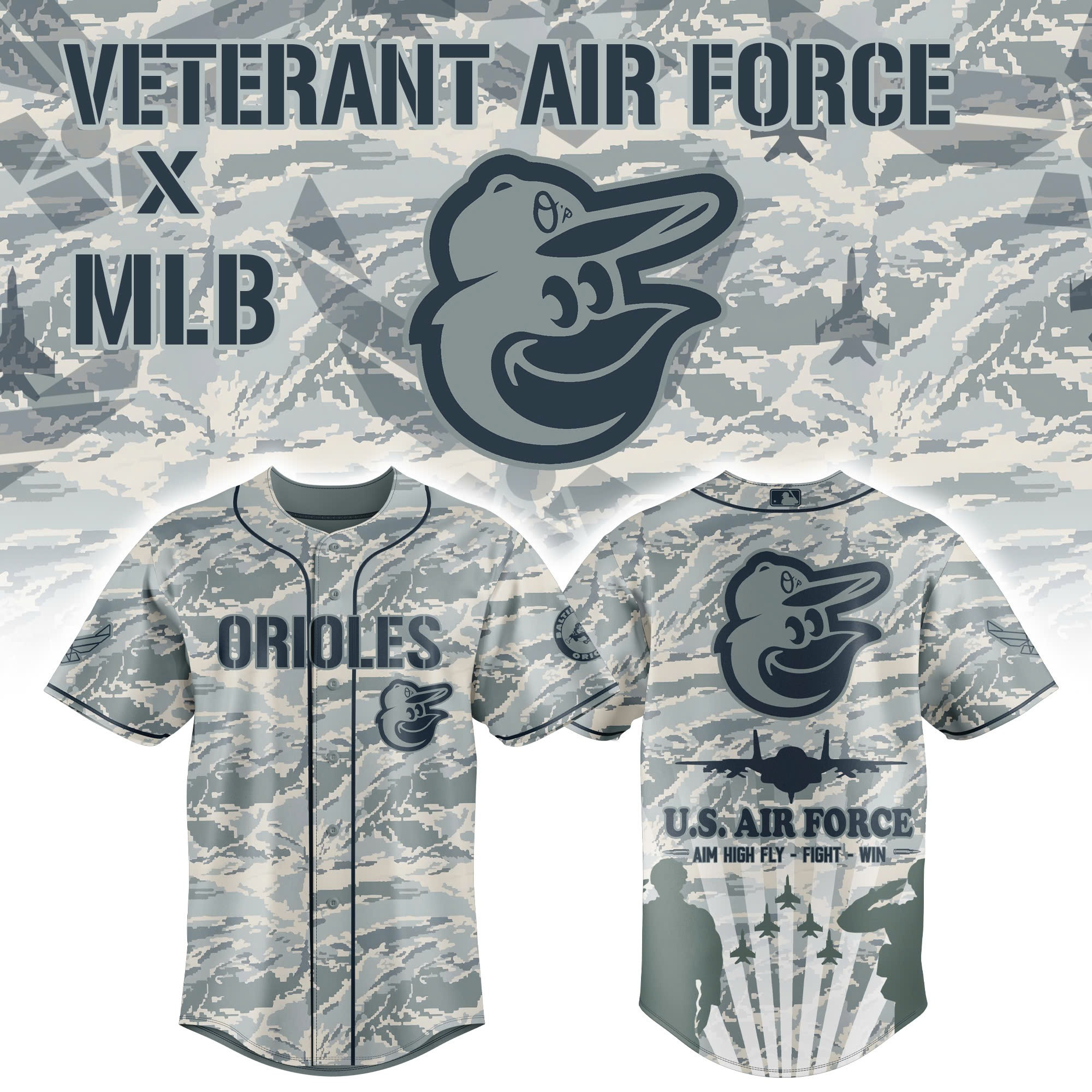 Baltimore Orioles x Veteran U.S Air Force 2025 Baseball Jersey Gift Ideas For Baseball Fans