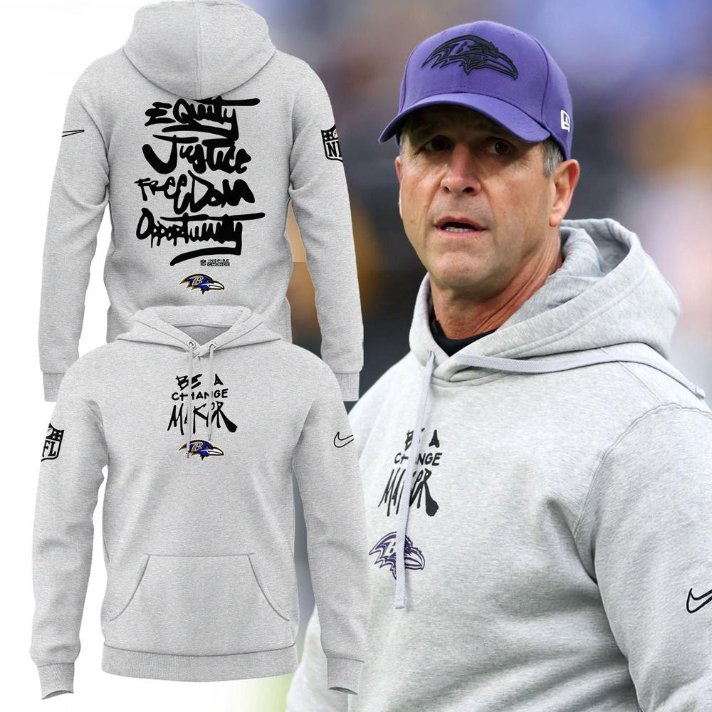 Baltimore Ravens 2024 NFL Be A Change Maker Hoodie Gift Ideas For Football Lovers