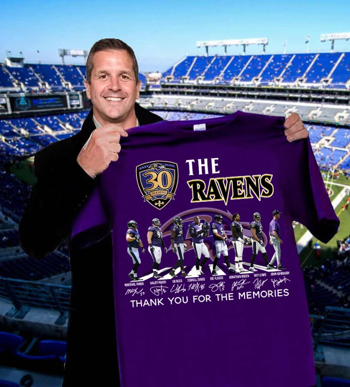 Baltimore Ravens 30th Anniversary Season 1996-2025 T-Shirt Baltimore Ravens Merch