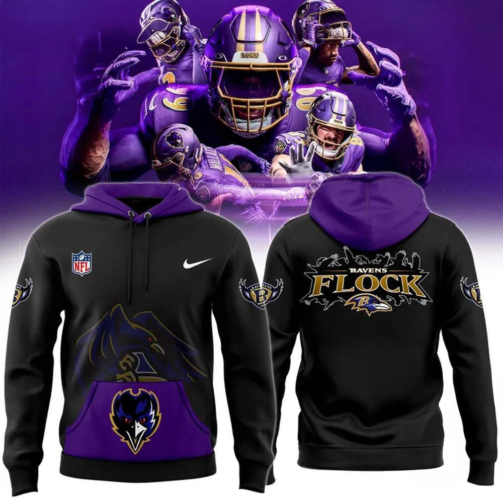 Baltimore Ravens Flock 2025 New Hoodie Football Fan Gift Ideas