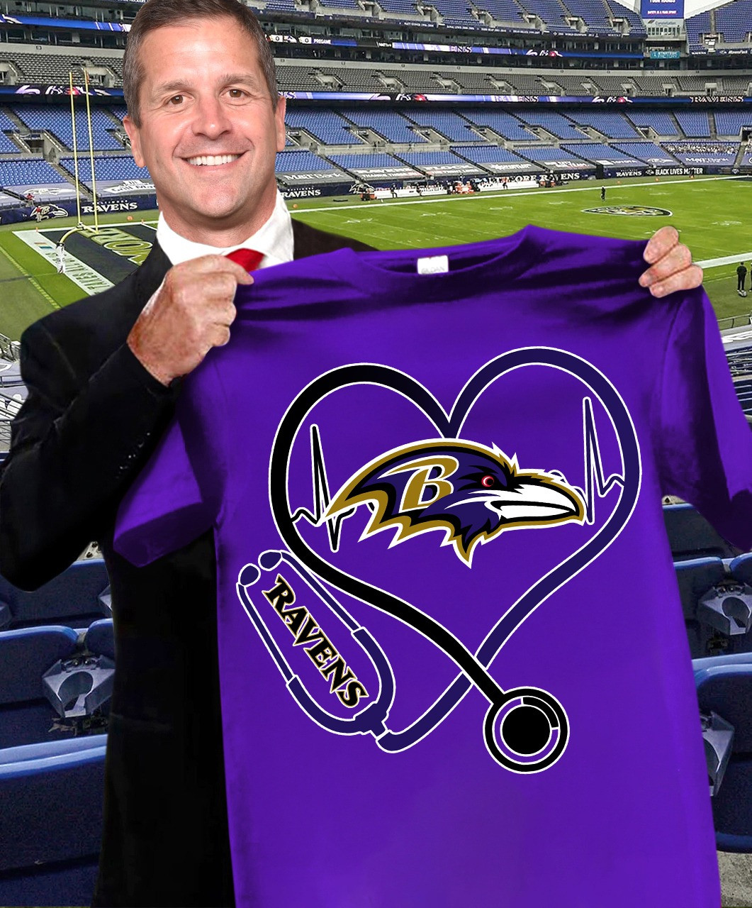 Baltimore Ravens National Nurses Day T-Shirt Honor Nurse's Night Baseball Fan Gift Ideas