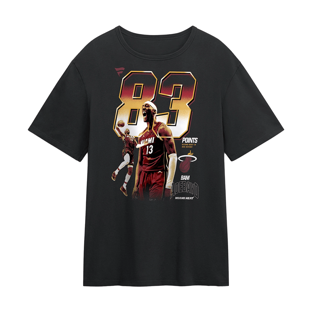 Bam Adebayo Miami Heat 83 Points T-Shirt Basketball Clothes Fan Gift For Father's Day